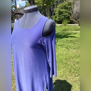 Sympli purple cold shoulder tunic top size 6